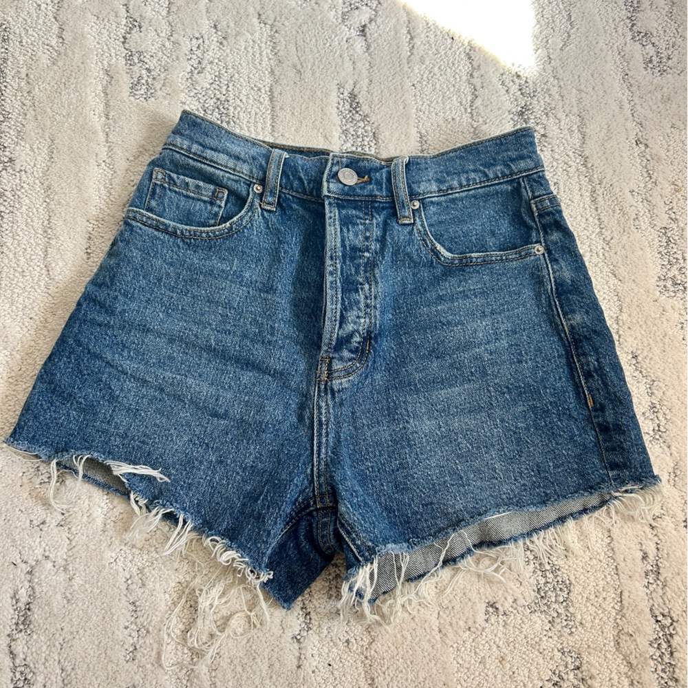 Pacsun Vintage Style Blue Jean Shorts with Frayed Hem